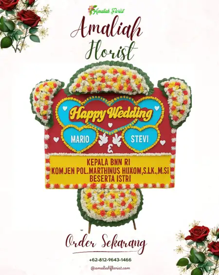 Papan Bunga Pernikahan Bakur